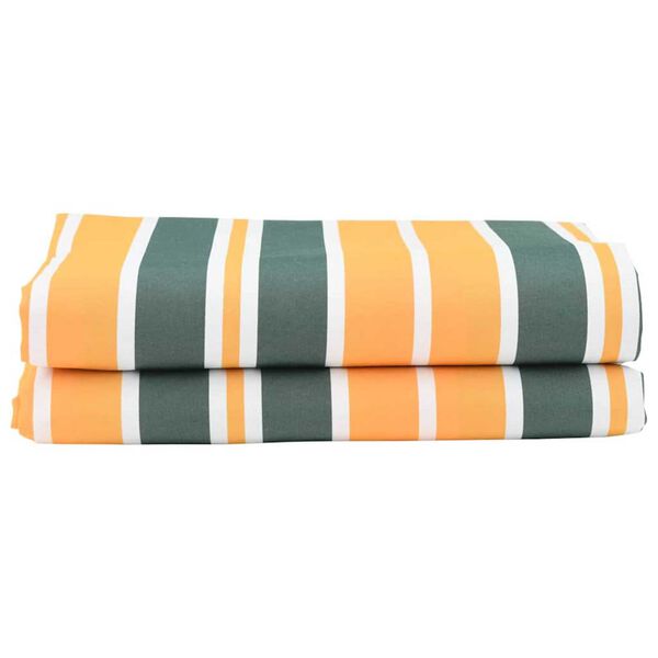 vidaXL Markiseerstatning Gr&oslash;nn og gul 1000 x 160 cm Polyesterlerret