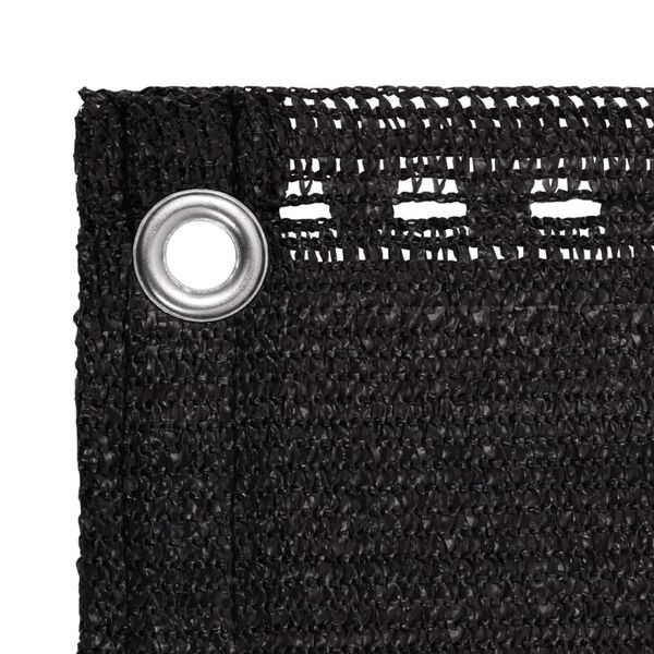 vidaXL Balkongskjerm svart 75x600 cm HDPE