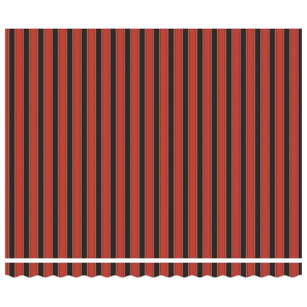 vidaXL Innvendbar Markise Oransje og Svart 400 &times; 300 cm