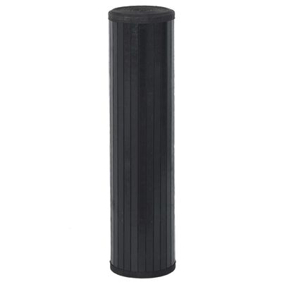 vidaXL Teppe rektangulær svart 60x200 cm bambus