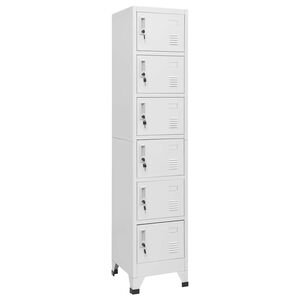 vidaXL Oppbevaringsskap lysegr&aring; 38x40x180 cm st&aring;l