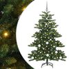 vidaXL Kunstig sammensatt juletre med 150 LED gr&oslash;nn 150 cm PVC og st&aring;l