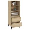 vidaXL Highboard sonoma eik 40x36x110 cm konstruert tre