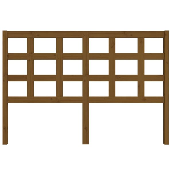 vidaXL Sengegavl honningbrun 145,5x4x100 cm heltre furu