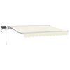 vidaXL Manuell markiseramme med LEDs Krem og hvit 2,5 x 2 m