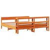 vidaXL Sengeramme uten madrass voksbrun 180x200 cm heltre furu