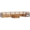 vidaXL Utend&oslash;rs sofa-sett 7 pcs Naturlig Solid akasietre