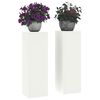 vidaXL Planteholder 2 pcs Hvit 24 x 24 x 75 cm Stål