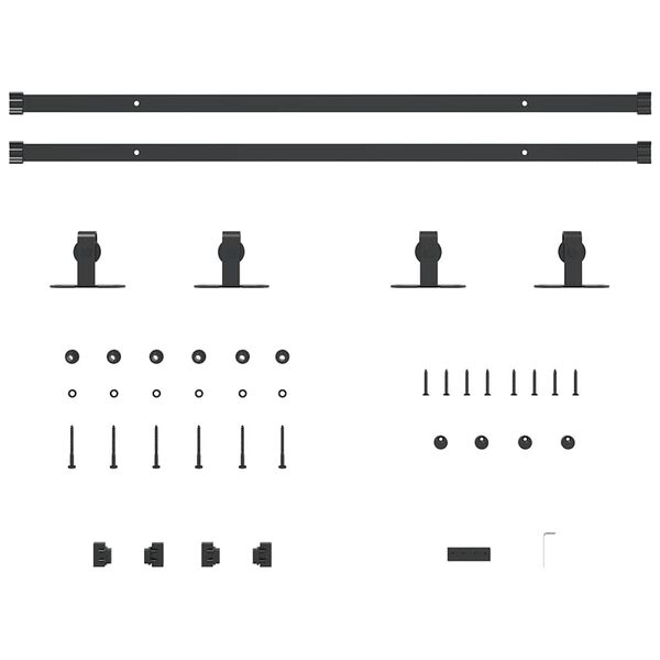 vidaXL Skyved&oslash;rsett for skap 183 cm karbonst&aring;l