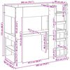 vidaXL Loft seng ramme med skrivebord Sonoma eik 90 x 200 cm