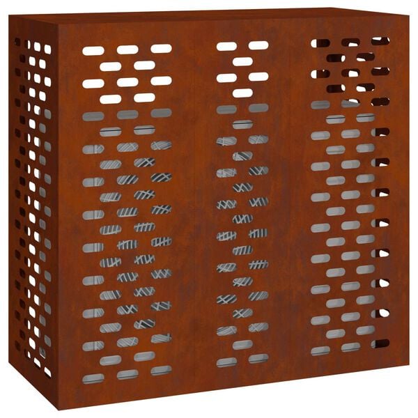 vidaXL Deksel til klimaanlegg Rusten 110 x 50 x 105 cm Cortenst&aring;l