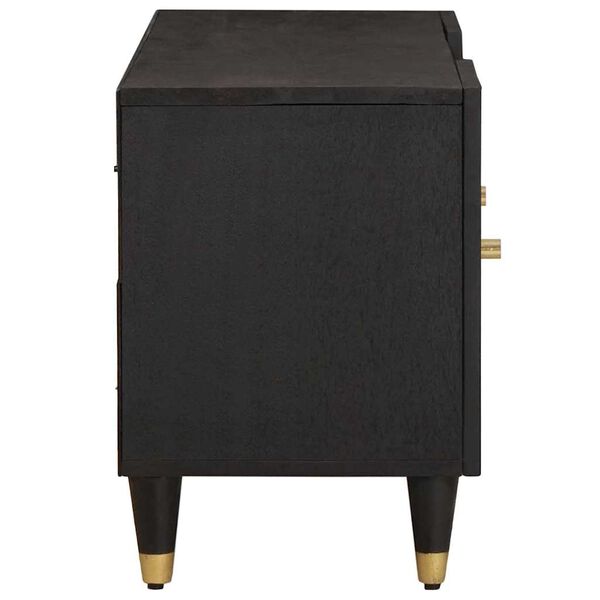 vidaXL TV-skap med hylle Svart 105 x 33 x 46 cm Massiv mango tre