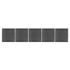 vidaXL Gjerdepanelsett WPC 872x186 cm svart