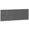 vidaXL Veggmontert hodegavl gr&aring; 166x3x60 cm heltre furu