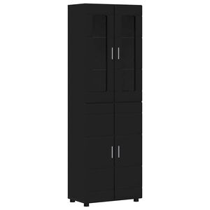 vidaXL H&oslash;yskap FLORIN 60 x 35 x 182 cm Svart Konstruert tre