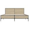 vidaXL Sengeramme sonoma eik 160x200 cm konstruert tre og metall