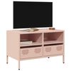 vidaXL TV-benk rosa 68x39x43,5 cm kaldvalset stål