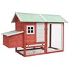 vidaXL Kyllingbur r&oslash;d 170x81x110 cm heltre furu og gran