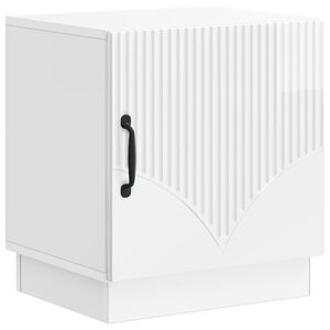 vidaXL Nattbord H&oslash;gglans hvit 43 x 34,5 x 47 cm Konstruert tre