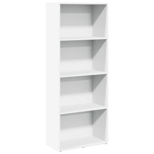 vidaXL Bokhylle hvit 60x30x152 cm konstruert tre