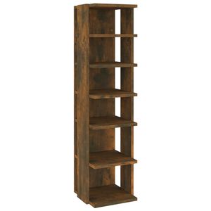 vidaXL Skohylle r&oslash;kt eik 27,5x27x102 cm konstruert tre