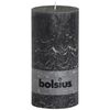 Bolsius Rustikke kubbelys 200 x 100 mm antrasitt 4 stk