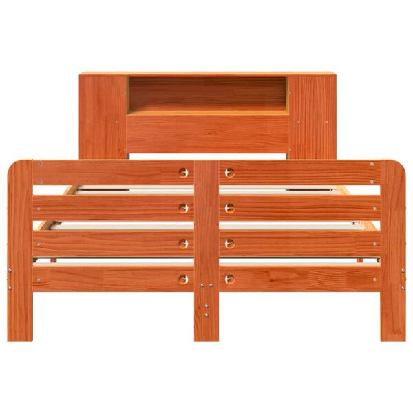 vidaXL Sengeramme uten madrass brun 135x190 cm heltre furu