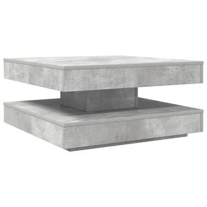 vidaXL Salongbord 360-graders roterbart betonggr&aring; 70x70x34,5 cm
