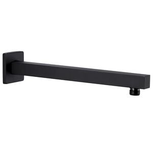 vidaXL Dusjst&oslash;ttearm firkantet rustfritt st&aring;l 201 svart 30 cm