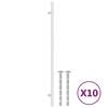 vidaXL Skaph&aring;ndtak 10 stk s&oslash;lv 320 mm rustfritt st&aring;l