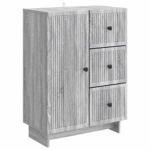 vidaXL Serviesskap Gr&aring; sonoma 66 x 34,5 x 90 cm Konstruert tre