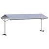 vidaXL Frittst&aring;ende markise bl&aring; og hvit 600x300 cm stoff og st&aring;l