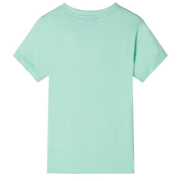 T-skjorte for barn med korte ermer lysegr&oslash;nn 92