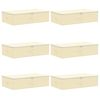 vidaXL Lagringsboks 6 stk. Ikke-vevd stoff 70 x 40 x 18 cm 50,4 L Krem