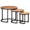 vidaXL Sidebord 3 stk heltre akasie
