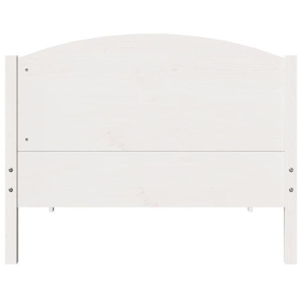 vidaXL Sengeramme uten madrass hvit 100x200 cm heltre furu