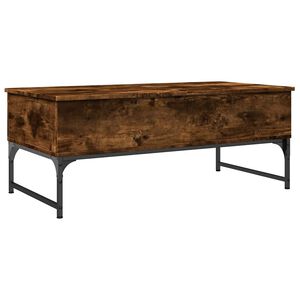 vidaXL Salongbord r&oslash;kt eik 100x50x40 cm konstruert tre og metall