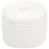 vidaXL Universaltau i polypropylen 8 mm 50 m Hvit PP