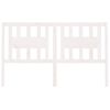 vidaXL Sengegavl hvit 146x4x100 cm heltre furu
