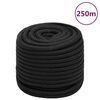 vidaXL B&aring;ttau helsvart 16 mm 250 m polypropylen
