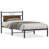 vidaXL Sengeramme uten madrass r&oslash;kt eik 100x190 cm konstruert tre