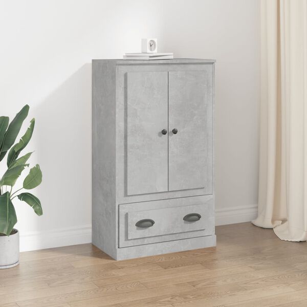 vidaXL Highboard betonggr&aring; 60x35,5x103,5 cm konstruert tre