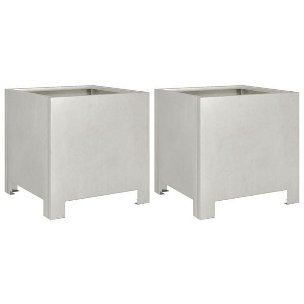 vidaXL Plantekasser 2 stk 30x30x30 cm rustfritt stål