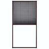 vidaXL Plissert insektskjerm for vindu aluminium brun 80x160 cm