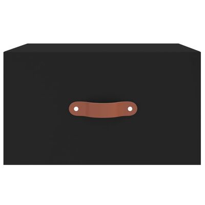 vidaXL Veggmontert nattbord svart 35x35x20 cm