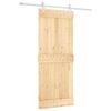 vidaXL Skyved&oslash;r Naturlig og Hvit 85 x 210 cm Massiv Furu Tre