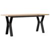 vidaXL Salongbord Y-ramme 110x40x45,5 cm heltre furu og st&aring;l