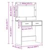 vidaXL Sminkebord med skuff 2 pcs Brun 40 x 41 x 75 cm Konstruert tre