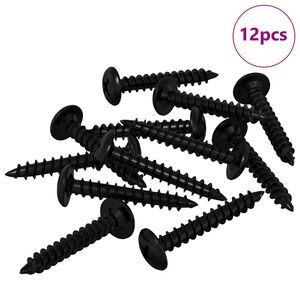 vidaXL Selvgjengende Spiker 12 pcs Svart 4 x 25 mm St&aring;l