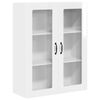 vidaXL Vegghylle PORTO H&oslash;yglanset hvit 80 x 31 x 100 cm Konstruert tre